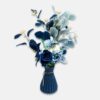 Blue Pleated Flower Vase