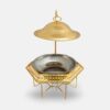 Gold 4L Hexagon Chafing Dish (2)