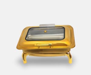 Gold 9L Rectangle Chafing Dish (2)