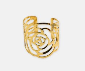 Gold Flower Napkin Ring