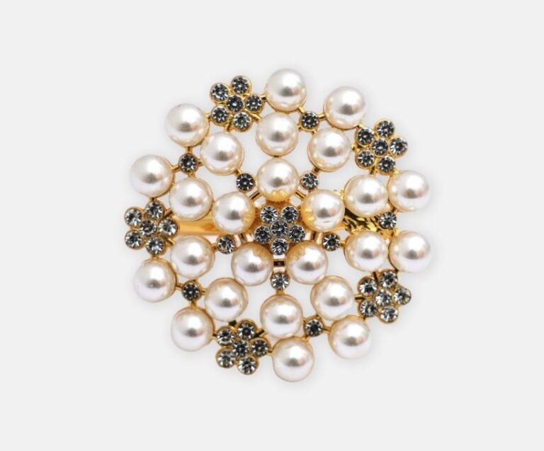 Gold Pearl Napkin Ring