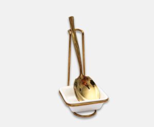 Gold Serving Spoon with Base.