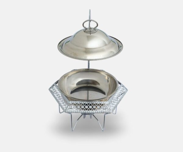 Silver 4L Hexagon Chafing Dish (2)