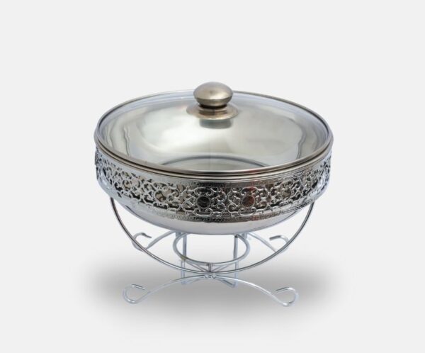 Silver 4L Round Chafing Dish