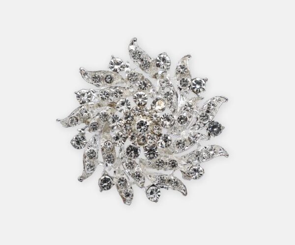 Silver Flower Napkin Ring with Studs