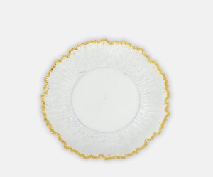 Transparent Gold Edge Charger Plate