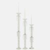 3-Set Globe Beaded Crystal Candle Holder