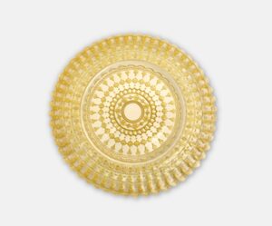 Celadon Embossed Gold Glass Charger Plate