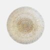 Gold Bead Circle Glass Charger Plate