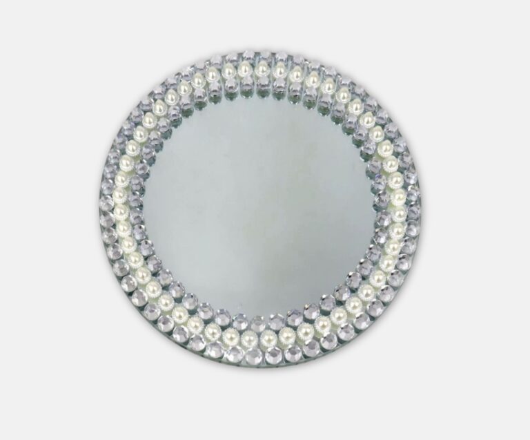 Mirror Charger Plate with Pearl